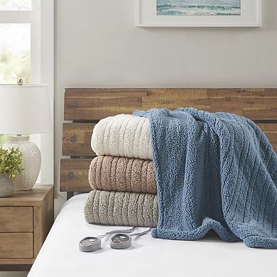 Sleep Philosophy Sherpa Electric Heated Blanket