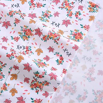 Betsey Johnson Fall Foliage Patterned Sheet Set