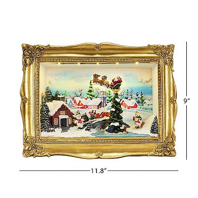 Mr Christmas 90th Anniversary Collection Animated & Musical Gold Frame Shadow Box
