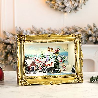 Mr Christmas 90th Anniversary Collection Animated & Musical Gold Frame Shadow Box