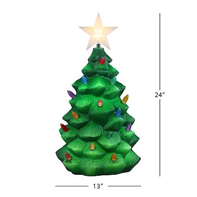 Mr Christmas 24-in. Outdoor 2-D Blow Mold Lit Tree Decor