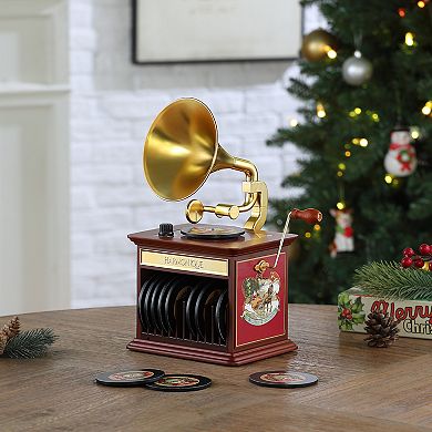 Mr Christmas 90th Anniversary Collection Musical Gramophone Table Decor