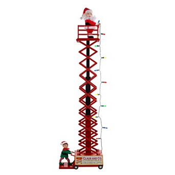 Mr Christmas Animated Light Skin Tone Santa's Lift