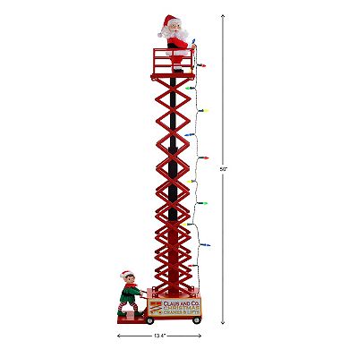 Mr Christmas Animated Light Skin Tone Santa's Lift