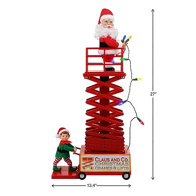 Mr Christmas Animated Light Skin Tone Santa's Lift