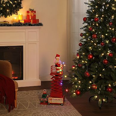 Mr Christmas Animated Light Skin Tone Santa's Lift