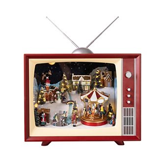 Mr Christmas Animated Vintage Television