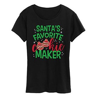 Women's Santa's Favorite Cookie Maker Graphic Tee
