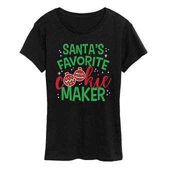 Women's Santa's Favorite Cookie Maker Graphic Tee