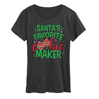 Women's Santa's Favorite Cookie Maker Graphic Tee