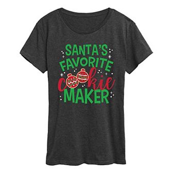 Women's Santa's Favorite Cookie Maker Graphic Tee