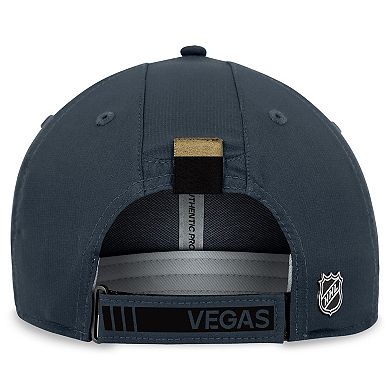 Men's Fanatics Branded Gray Vegas Golden Knights Authentic Pro Rink Adjustable Hat