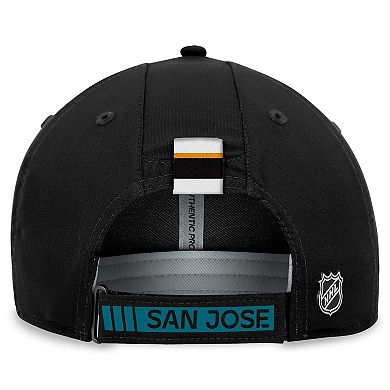San Jose Sharks 2025 NHL Draft Authentic Pro On-Stage Podium A-Frame Fanatics-Mütze für