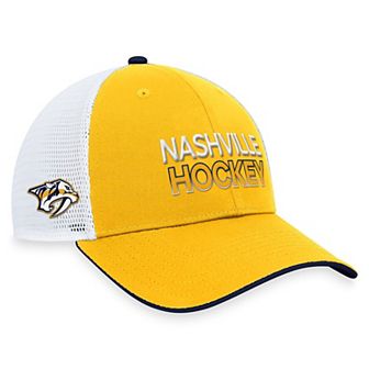 Men's Fanatics Branded Gold Nashville Predators Authentic Pro Rink Trucker Adjustable Hat