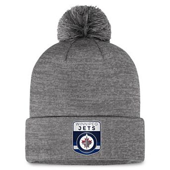 Men's Fanatics Branded Gray Winnipeg Jets Authentic Pro Home Ice Cuffed Knit Hat with Pom