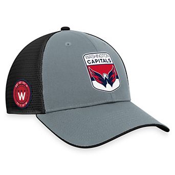 Men's Fanatics Branded Gray/Black Washington Capitals Authentic Pro Home Ice Trucker Adjustable Hat