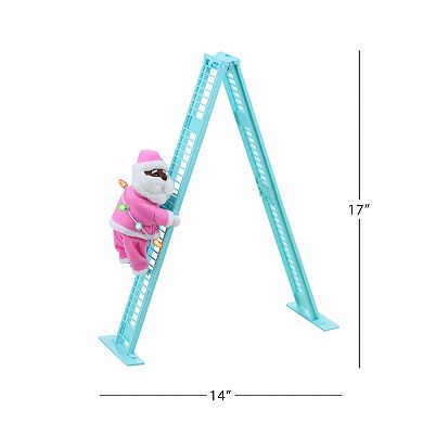 Mr. Christmas Pastel Deep Skin Tone Santa Tabletop Climber Table Decor