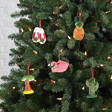 Mr Christmas 5-Piece Ceramic Tropical Ornament Set