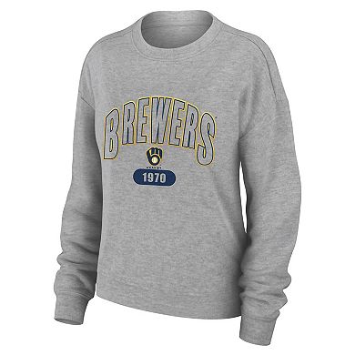 Women's WEAR by Erin Andrews Gray Milwaukee Brewers Knitted Lounge Set