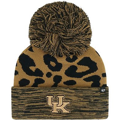 Women's '47  Brown Kentucky Wildcats Rosette Cuffed Knit Hat with Pom