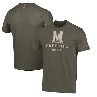 Men's Under Armour Olive Maryland Terrapins Freedom Performance T-Shirt