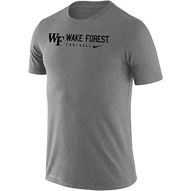 Men's Nike Heather Gray Wake Forest Demon Deacons Changeover Legend Performance T-Shirt