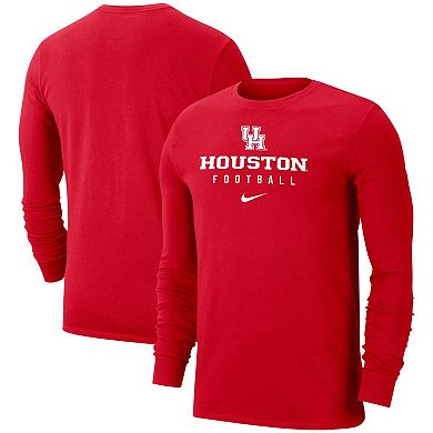 Men's Nike Red Houston Cougars Performance Long Sleeve T-Shirt