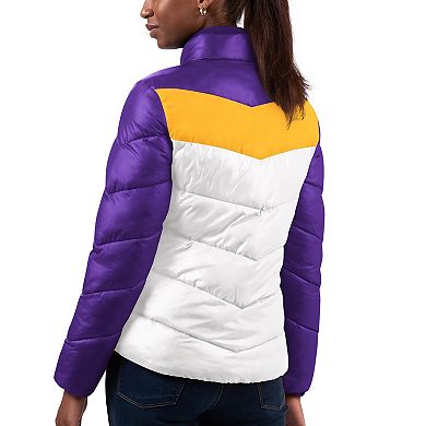 Women's G-III 4Her by Carl Banks White/Purple Minnesota Vikings New Star Quilted Full-Zip Jacket
