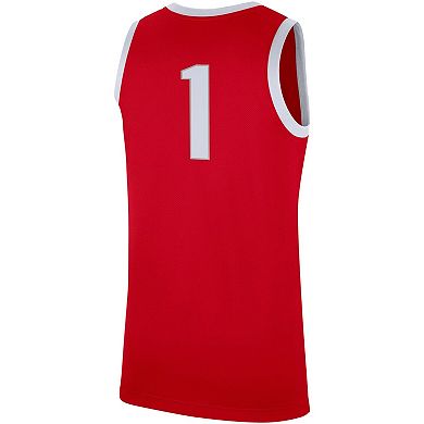 Men's Nike #1 Scarlet Ohio State Buckeyes Replica Jersey