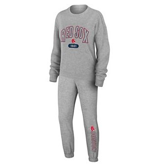 Women's WEAR by Erin Andrews Gray Boston Red Sox Knitted Lounge Set