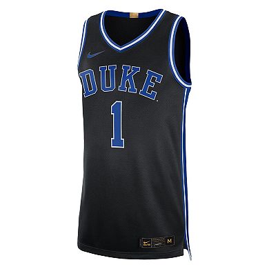 Men's Nike #1 Black Duke Blue Devils Limited Authentic Jersey