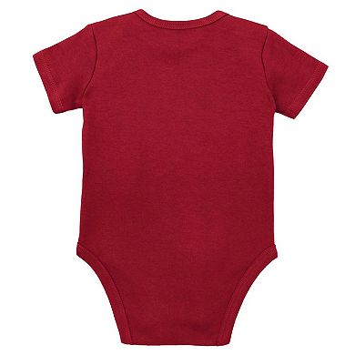 Newborn & Infant Mitchell & Ness Orange/Red Tampa Bay Buccaneers Throwback Big Score Bodysuit, Bib & Bootie Set