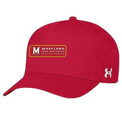 Men's Under Armour Red Maryland Terrapins 2023 Sideline Adjustable Hat