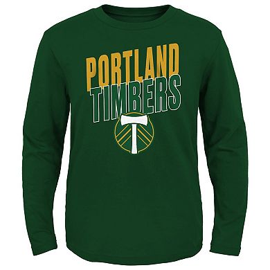 Youth Green Portland Timbers Showtime Long Sleeve T-Shirt