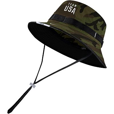 Men s Nike Green Team USA Sideline Performance Boonie Bucket Hat