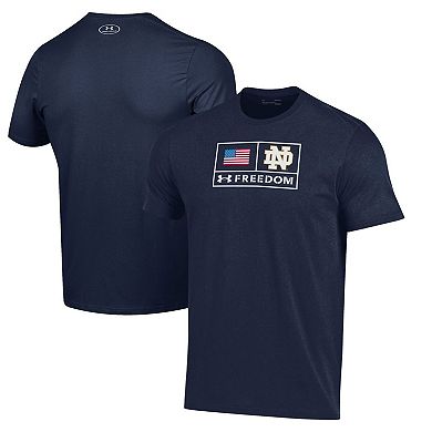 Men's Under Armour Navy Notre Dame Fighting Irish Freedom Performance T-Shirt