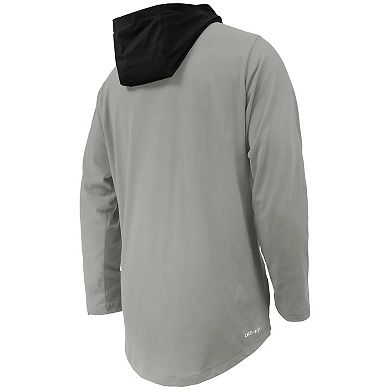 Men's Nike Gray/Black Team USA Color-Block Performance Hoodie T-Shirt
