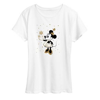 Disney's Minnie Mouse Women's Winter Sparkle Graphic Tee