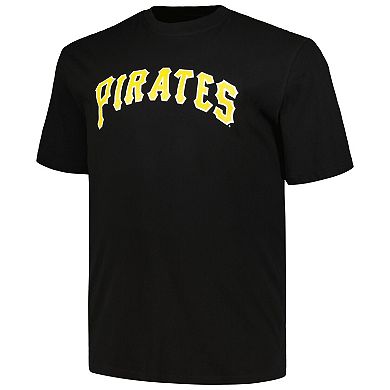 Men's Profile Roberto Clemente Black Pittsburgh Pirates Big & Tall Cooperstown Collection Player Name & Number T-Shirt