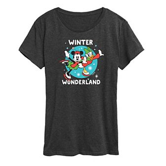 Disney's Mickey Mouse Women's Winter Wonderland Graphic Tee