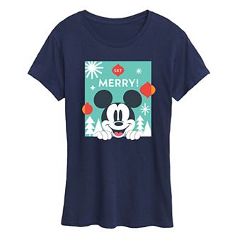 Disney's Mickey Mouse Women's Get Merry Graphic Tee