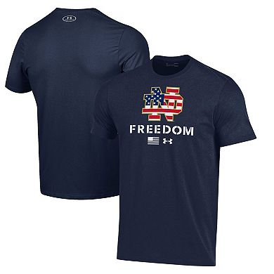 Men's Under Armour Navy Notre Dame Fighting Irish Freedom Flag Performance T-Shirt