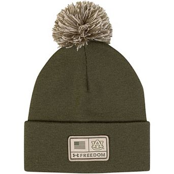 Men's Under Armour Green Auburn Tigers Freedom Collection Cuffed Knit Hat with Pom