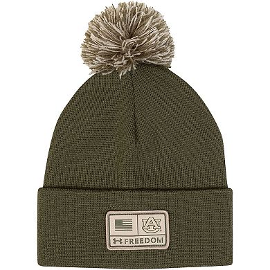 Men's Under Armour Green Auburn Tigers Freedom Collection Cuffed Knit Hat with Pom