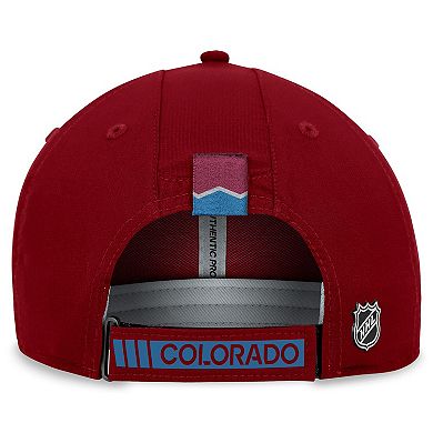 Men's Fanatics Branded  Burgundy Colorado Avalanche Authentic Pro Rink Adjustable Hat