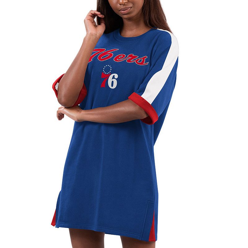 Women's G-III 4Her by Carl Banks Royal Philadelphia 76ers Flag Sneaker Dress,
