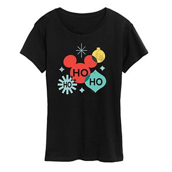 Disney's Mickey Mouse Women's Holiday Ho Ho Ho Graphic Tee
