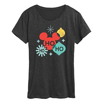 Disney's Mickey Mouse Women's Holiday Ho Ho Ho Graphic Tee