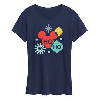 Disney's Mickey Mouse Women's Holiday Ho Ho Ho Graphic Tee
