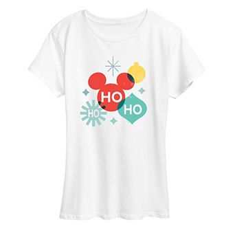 Disney's Mickey Mouse Women's Holiday Ho Ho Ho Graphic Tee
